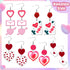 Tessco Set of 22 Small Polymer Clay Cutters for Earrings Valentine Mini Polymer Clay Molds Elf Pumpkin Heart Shaped Clay Earring Cutters for Jewel...