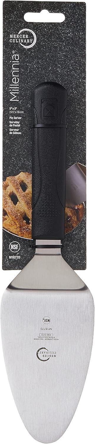 Mercer Culinary Millennia Pie Knife/Server, 5 Inch x 3 Inch Blade, Black Handle...