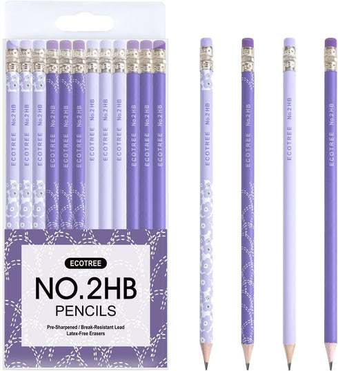 ECOTREE Pencils #2 HB, Pre-sharpened Pencils with Eraser Number 2 Cute Pencils Graphite Sketch Pencils Birthday Pencils Sharpened Pencils for Kids...