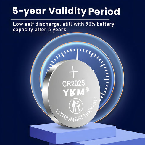 5 Pack CR2025 Battery DL2025 ECR2025 BR2025 2025 3V Lithium Coin Battery for Airtag Car Remote Key Fob Scale Watch Battery...