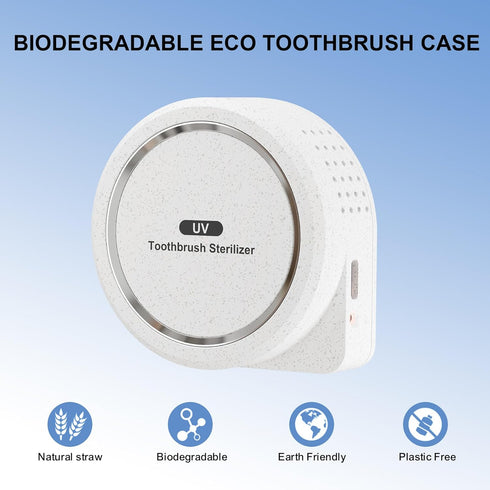 Toothbrush Sanitizer, UV Toothbrush Sanitizer and Holder with Fan Drying 3 Minute Timer Toothbrush Covers for Any Toothbrush, Rechargeable Portabl...