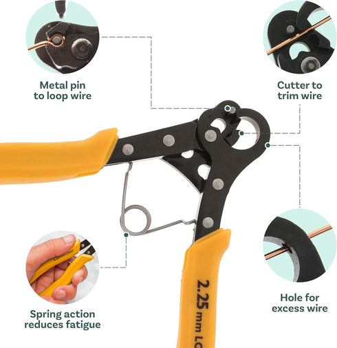 The Beadsmith One Step Looper – Create and Trim Consistent 2.25 mm Loops for Jewelry, Use With 18-26g Craft Wire...