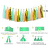 Mint Peach Birthday Party Decorations, Happy Birthday Decoration Set with BDAY Banner Pom Poms Circle Dot Garland and Tassel Garland for Women Gri...