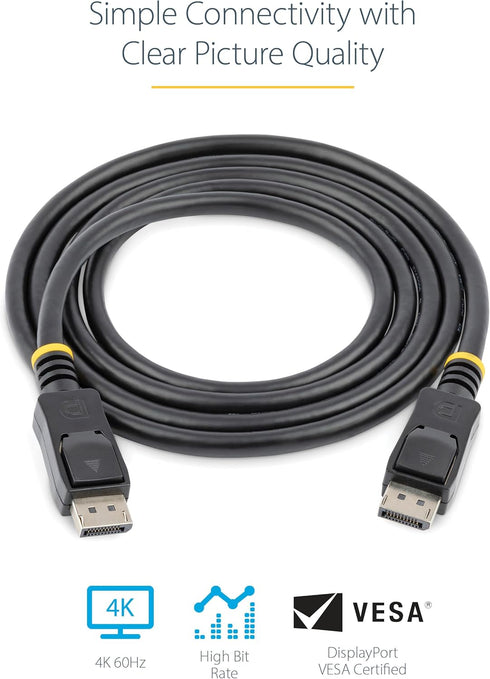 StarTech 3 ft DisplayPort Cable with Latches...
