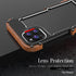 Kowauri Case for iPhone 13 Pro Max,Drop Protection Aluminum Metal Wood Bumper Frame Cover Shockproof Dropproof Protective Case for iPhone 13 Pro M...