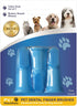 Dog Finger Toothbrush Set of 3 - Dental Hygiene Brushes for Small to Large Dogs, Cats, and Most Pets - Small Size Finger Opening...