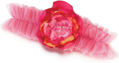 Lillian Rose Pink Fancy Hot Orange Tulle Prom Wedding Garter, One Size...