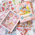 Kawaii Washi Stickers Set (50 Sheets) Cute Girl Pets Sweet Food Drink Adhesive Label Decorative Sticker for Scrapbooking Journaling Journal Planne...