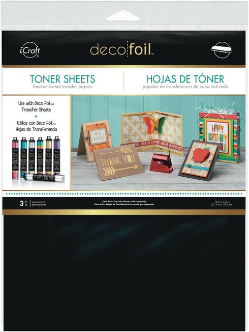 iCraft 3377 Deco Foil Toner Sheets, 8.5 Inches x 11 Inches, Black...