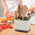 Utensil Holder Cutlery Drainer Sink Caddy, Chopsticks Holder Spoon Chopsticks Fork Drain Rack Basket Storage Holder Organizer Compartment Box (Gre...
