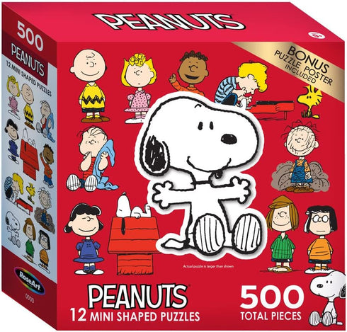RoseArt - Mini Shaped - Peanuts - 500 Piece Jigsaw Puzzle for Adults...