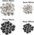 Kenkio 120 Sets Sew-on Snap Buttons Metal Snaps Fasteners Press Studs Buttons for Sewing, 8 mm and 10 mm,Black and Silver...