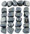 SUNYIK Natural Hematite Rune Stones Set with Engraved Elder Futhark Alphabet Lettering Polished Healing Crystal Kit...