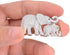 Cute Mother and Baby Elephants Brooch Pins Crystal Rhinestone Animal Kingdom Breastpin Broach...