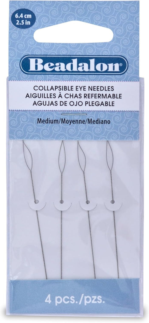 Collapsible Eye Needles, 2.5” (6.4 Cm) Med 4pc...