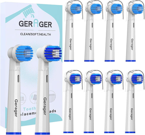 Replacement Heads Compatible with Oral B Braun Electric Toothbrush, 10 Pcs Professional Electric Toothbrush Heads, Replacement Brush Heads for Ora...