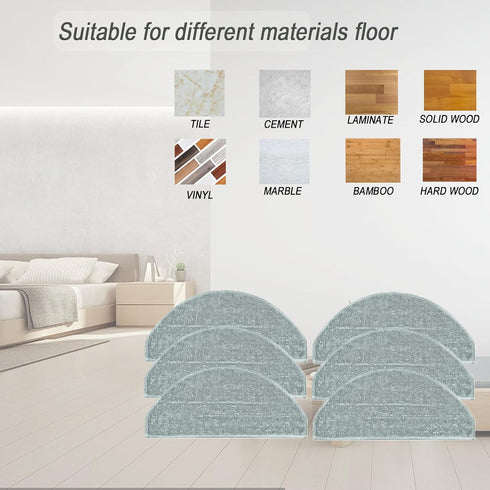 6 Pcs Mop Pads Accessories for Lubluelu L20 Robotic Robot Vacuum Cleaner, Washable and Reusable Microfiber Mop Pads Replacement Part...