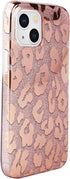 J.west Case Compatiable with iPhone 13 6.1 inch,Shiny Glitter Animal Leopard Print Pattern Exotic Pink Cheetah Design Soft TPU Slim Fit Protective...