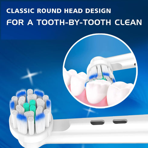 Replacement Toothbrush Heads Fit for Oral B Electric Toothbrushes, 4PCS, Soft Ultrathin Bristles for Pro Gum Care, Refills for Braun Model 3756 37...
