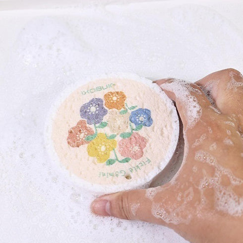 Household Dishwashing Sponge Cleaning Sponges Scouring Pot Sponge Dishes Compressed Sided Wipe Doubl Wood Pulp Pads Household Cleaning Sponges...