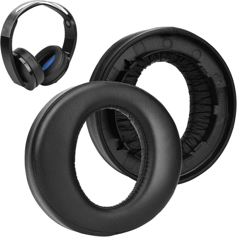 SOULWIT Ear Pads Cushions for Sony Platinum Wireless Playstation PS4 Headset, Replacement Earpads for 2018 Version, Headphone Model CECHYA-0090 (B...