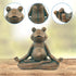 Nacome Meditating Frog Miniature Figurine,Zen Yoga Frog Garden Statue Ornament- Indoor/Outdoor Garden Sculpture for Fairy Garden,Home, Patio,Deck,...