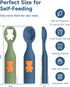 Baby First Spoons Set (2 Pack),Pre-Spoon Feeding Utensil for Kids Aged 6+ Months,Baby Led Weaning (BLW) Teething Spoon-Self Feeding,Silicone Toddl...