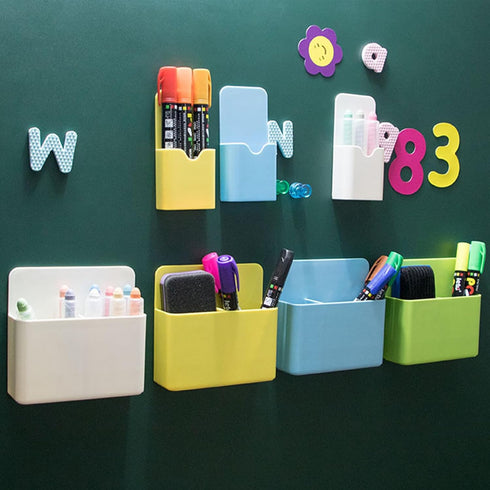 2pcs Magnetic Pen Marker Holders, Magnet Pencil Cup Storage Organizer for Classroom Office Home Locker and Refrigerator Whiteboard Locker (QX107)....