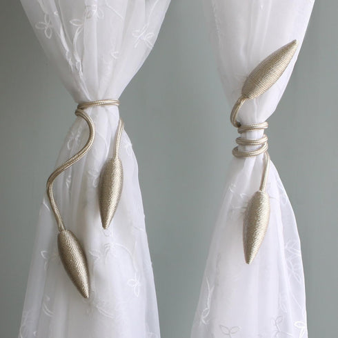 Valea Home 2 Pieces Curtain Tiebacks Clips Creative Window Drape Twist Tie Backs European Style Custom Made Curtain Holders Decorative Draperies H...