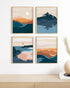 HAUS AND HUES Nature Wall Art Prints - Landscape Mountain Decor, Mid-Century Modern Wall Art...