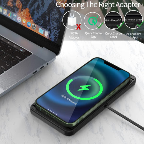 15W Fast Wireless Charging Pad LOOSAU Wireless car Charger Non Slip for car Wireless Phone Charger for iPhone 15/14/13/12/11 Pro Max XS x, Samsung...