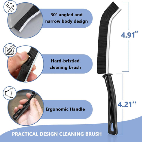3 PCS Gap Cleaning Brush Hand-held Crevice Cleaning Tool Hard-bristled Window Groove Cleaning Brush, Small Crevice Cleaning Brushes for Blind, Bas...
