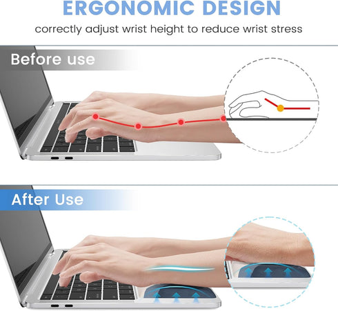 HAOCOO Wrist Rest, Wrist Support for Keyboard, Ergonomic Wrist Rest for Keyboard with Memory Foam, Protable Laptop Keyboard Wrist Rest for Office,...