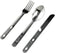 SE 4-in-1 Detachable Stainless Steel Utensil Set - Spoon, Fork, Knife, Bottle Opener - 6.5" Length, Compact for Camping, Hiking, Travel - Includes...