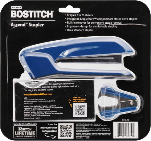 Assorted Colors (Black, Blue, Red) - Stapler with Integrated Remover and 5000 Staples Box...