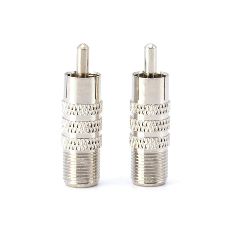 THE CIMPLE CO - RF (F81) and RCA Coaxial Adapter - RCA Male to Female F81 (F-Pin) Connector, Adapter, Coupler, and Converter - for RG11, RG6, RG59...