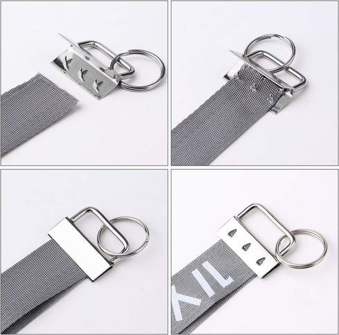 50 Sets Key Fob Hardware Key Fob Keychain Wristlet with Split Ring 1.25 Inch...