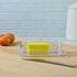 Youngever Plastic Butter Keeper, Reusable Clear Butter Dish, Butter Container with Lid...