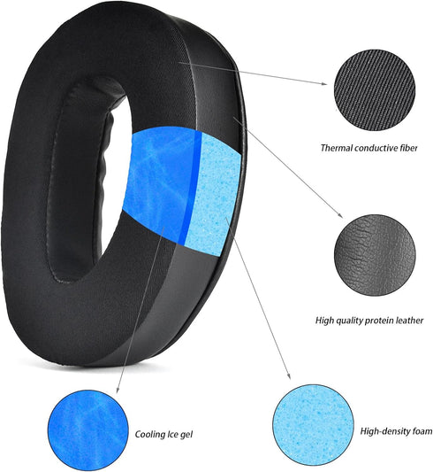 GSP350, GSP370 Cooling Gel Ear Pads Replacement Cover Cushions Compatible with Sennheiser GSP 370/350/303/302/301/300 Headphones,High-Density Nois...