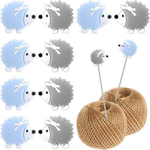 COMNICO 10PCS Knit Knitting Needles Point Protectors Silicone Cute Hedgehog Needle Tip Stitch Stoppers Sewing Supplies Accessories for DIY Art Cra...