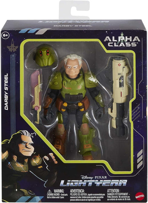 Mattel Disney Pixar Lightyear Alpha Class Collector Action Figure, Zap Patrol Darby Steel with Accessories 7-Inch Scale, 24 Articulated Joints, 6 ...