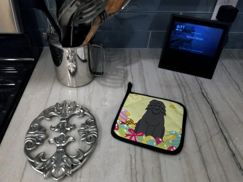 Caroline's Treasures BB6074PTHD Easter Eggs Bouvier des Flandres Pair of Pot Holders Kitchen Heat Resistant Pot Holders Sets Oven Hot Pads for Coo...