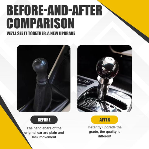 1 PC Car Gear Stick Handle, 2.16" Personalized Billiard Ball 8-Shaped Manual Shift Handle, General Automobile Modification Accessory, for Most Man...