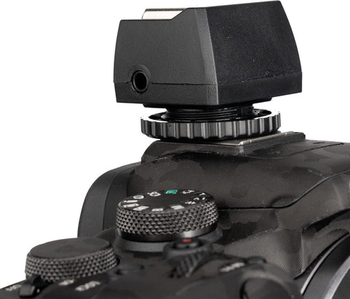 JJC Standard Hot Shoe Adapter with Extra PC sync connection Port & 3.5mm Mini Phone Connection Port for Connecting Cameras to Additional Off-camer...