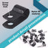 Glarks 60Pcs 1/4 Inch Black Nylon Screw Mounting R-Type Cable Clip Wire Clamp Kit with Screws for Wire, Conduit and Cable Conduit...