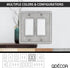 Questech Decor Double Rocker Light Switch Cover, 2-Gang Electrical Wall Plate, Double Switch Decorator Standard Size GFCI Receptacle Cover, Decora...