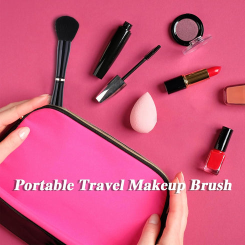4 in-1 Makeup Brush Set, Foundation Brush Blush Brush Eyeshadow Powder Brush Concealer Brush All-in-One Travel Makeup Brushes Double Ended Makeup ...