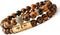 Tiger Eye Gemstone Beaded Stretch Bracelet For Men 8MM Natural Stone Beads Bracelet Set Adjustable Bracelet Best for Men Women Gifts...
