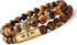 Tiger Eye Gemstone Beaded Stretch Bracelet For Men 8MM Natural Stone Beads Bracelet Set Adjustable Bracelet Best for Men Women Gifts...
