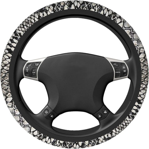 Car Steering Wheel Cover for Women Men Snake Texture Universal 15 Inch Anti-Slip Comfortable Car Truck Accessories...